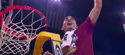 No. 11 Loyola-Chicago Ramblers celebrate their victory over Kansas State to reach the Final Four. [image source: CBS Sports/YouTube]