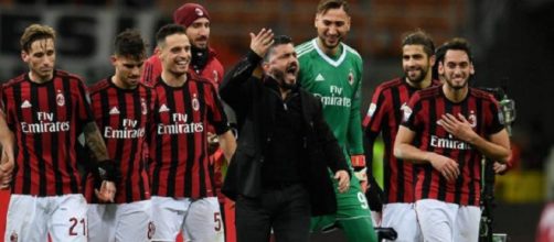 Gattuso e il Milan: esultanza a San Siro