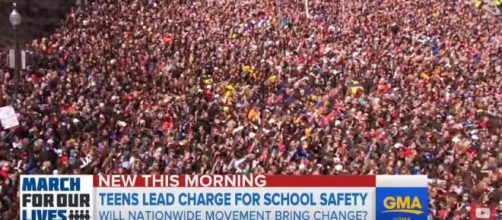 March for Our Lives reached across the world. [image source: ABC News/YouTube screenshot]