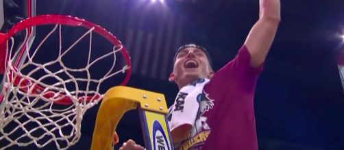 No. 11 Loyola-Chicago Ramblers celebrate their victory over Kansas State to reach the Final Four. [image source: CBS Sports/YouTube]