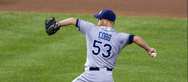Alex Cobb pitching -- Wikimedia Commons Alex Cobb pitching -- Wikimedia Commons
