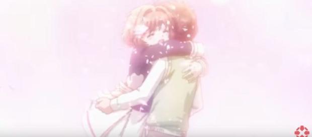 Sakura and Syaoran share a passionate embrace in 'Clear Card' -- YouTube / IGN. Sakura and Syaoran share a passionate embrace in 'Clear Card' -- YouTube / IGN.