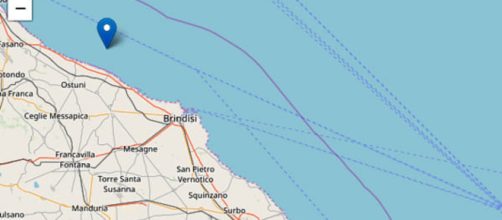 Una forte scossa di terremoto è stata avvertita a quindici chilometri della costa brindisina