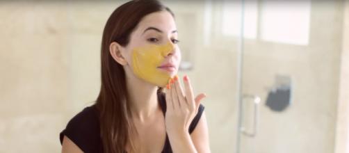 Face masks aren't always found in spas and stores, you can even DIY your own. Image Via: Rachel Talbott/ Youtube Screenshot