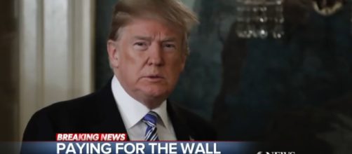 President Doland Trump has stated the US military should fund the wall [Image source: ABCNews/Youtube screenshot]