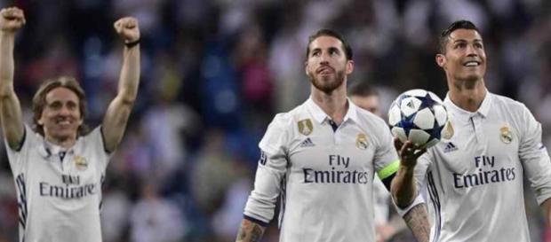 As estrelas do Real: Modric, Ramos e Cristiano Ronaldo As estrelas do Real: Modric, Ramos e Cristiano Ronaldo