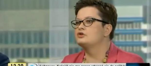 Katarzyna Lubnauer w studiu TVN24 (scrn TVN24) Katarzyna Lubnauer w studiu TVN24 (scrn TVN24)
