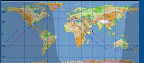 Immagine della stazione cinese Tiangong-1 dal sito SatView.