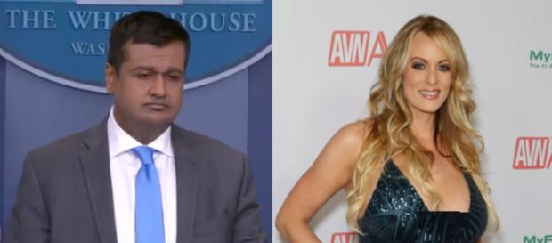 Raj Shah, Stormy Daniels, via Twitter Raj Shah, Stormy Daniels, via Twitter