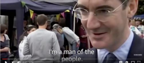 Jacob Rees-Mogg claims to be a man of the people. - [image source: People / YouTube screenshot]