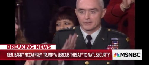 The General accuses Trump. Photo-( image credit MSNBC-Youtube.com)