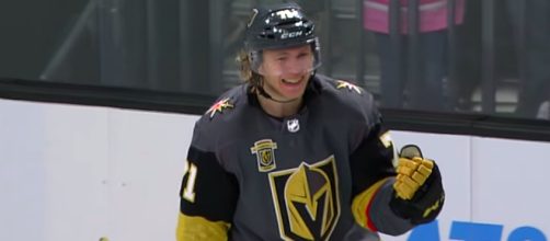 William Karlsson scored his 40th goal of the season in the playoff-clinching victory versus the Avalanche. [image source: NHL/YouTube screenshot]