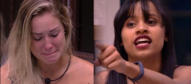 Jéssica diz que pobres e ricos têm as mesmas oportunidades e Gleici se revolta no BBB18. (foto reprodução). Jéssica diz que pobres e ricos têm as mesmas oportunidades e Gleici se revolta no BBB18. (foto reprodução).
