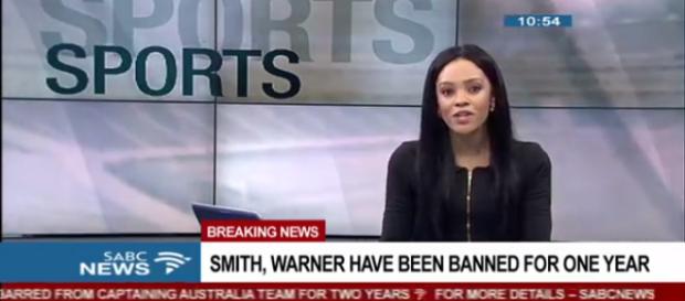 Smith and Warner are banned for one year. Photo - (Image credit SABC News-Youtube.com) Smith and Warner are banned for one year. Photo - (Image credit SABC News-Youtube.com)