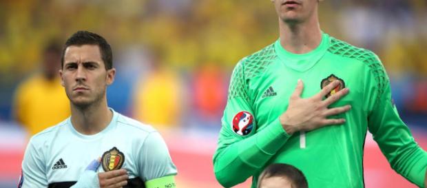 Thibaut Courtois y Eden Hazard Thibaut Courtois y Eden Hazard