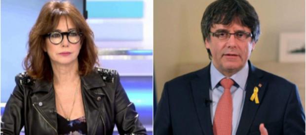 Ana Rosa Quintana y Carles Puigdemont en imagen Ana Rosa Quintana y Carles Puigdemont en imagen