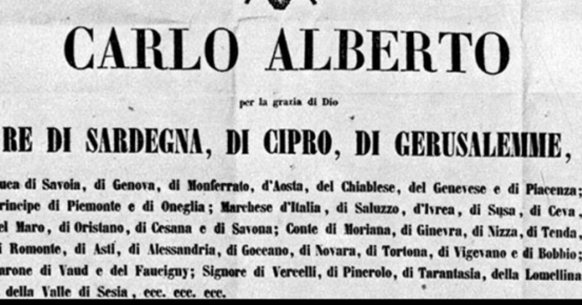 Ricorrenza 4 marzo: dallo Statuto Albertino alla Costituzione della Repubblica
