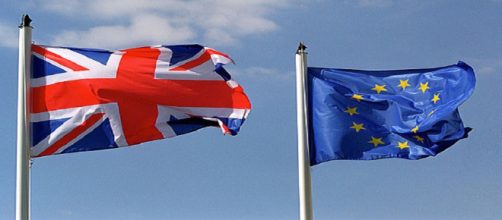 British and EU flag (stock image)