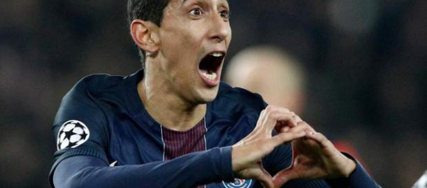 Angel Di Maria anotó dos veces en tres minutos Angel Di Maria anotó dos veces en tres minutos