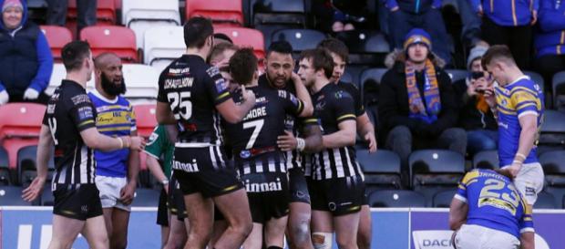 Krisnan Inu scores a try against Leeds in the Vikings 23-6 victory in late February. Image Souce - scorescan.com Krisnan Inu scores a try against Leeds in the Vikings 23-6 victory in late February. Image Souce - scorescan.com