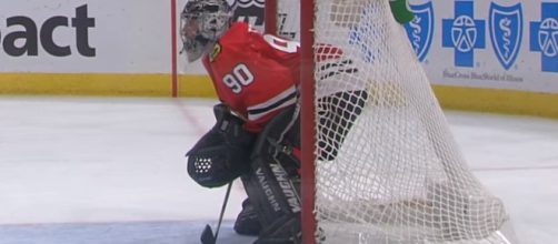 Scott Foster fulfilled a lifelong dream and played in an NHL game last night [Image via NHL / YouTube Screencap]