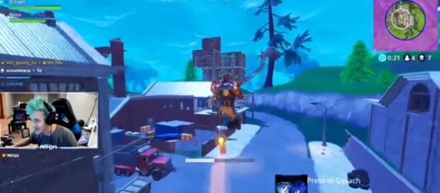 Pro-gamer Ninja and the rocket ride in 'Fortnite' - YouTube/FantasticalGamer Pro-gamer Ninja and the rocket ride in 'Fortnite' - YouTube/FantasticalGamer