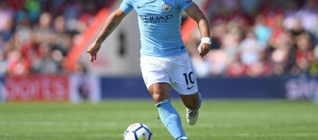 El delantero del Manchester City Sergio Agüero El delantero del Manchester City Sergio Agüero