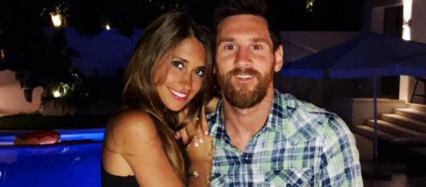 Leo Messi com a esposa Antonella Leo Messi com a esposa Antonella