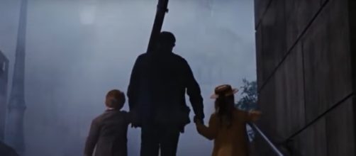 Bert escorts the children back home to their families. [Tony parra/Youtube screencap]