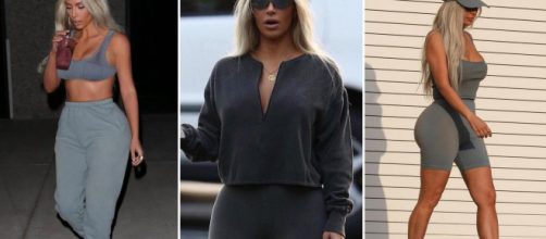 Kim kardashian pasea su nueva figura enfundada en yeezy