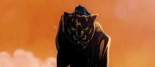The Black Panther watches over the kingdom of Wakanda. [Image via NowThisNerd/YouTube screencap]