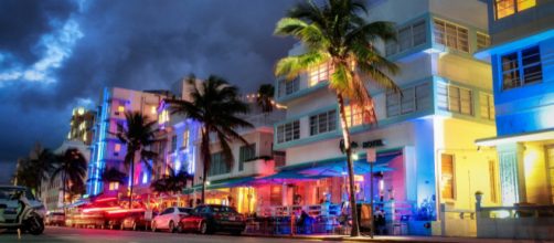 Ocean Drive in South Beach Miami, Florida at nighttime. On Flickr by Markus around the World