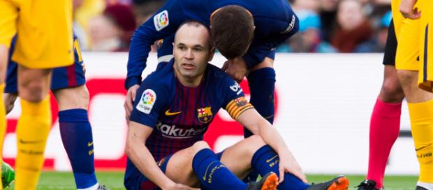 Andres Iniesta está lesionado de momento Andres Iniesta está lesionado de momento