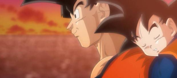 Imagen de Goku y su hijo Goten. Imagen de Goku y su hijo Goten.