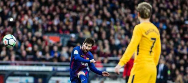 Leo Messi e Griezmann se enfrentaram na semana passada Leo Messi e Griezmann se enfrentaram na semana passada