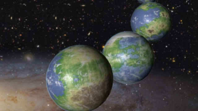 In alto, ipotetica intersezione fra pi&ugrave; dimensioni