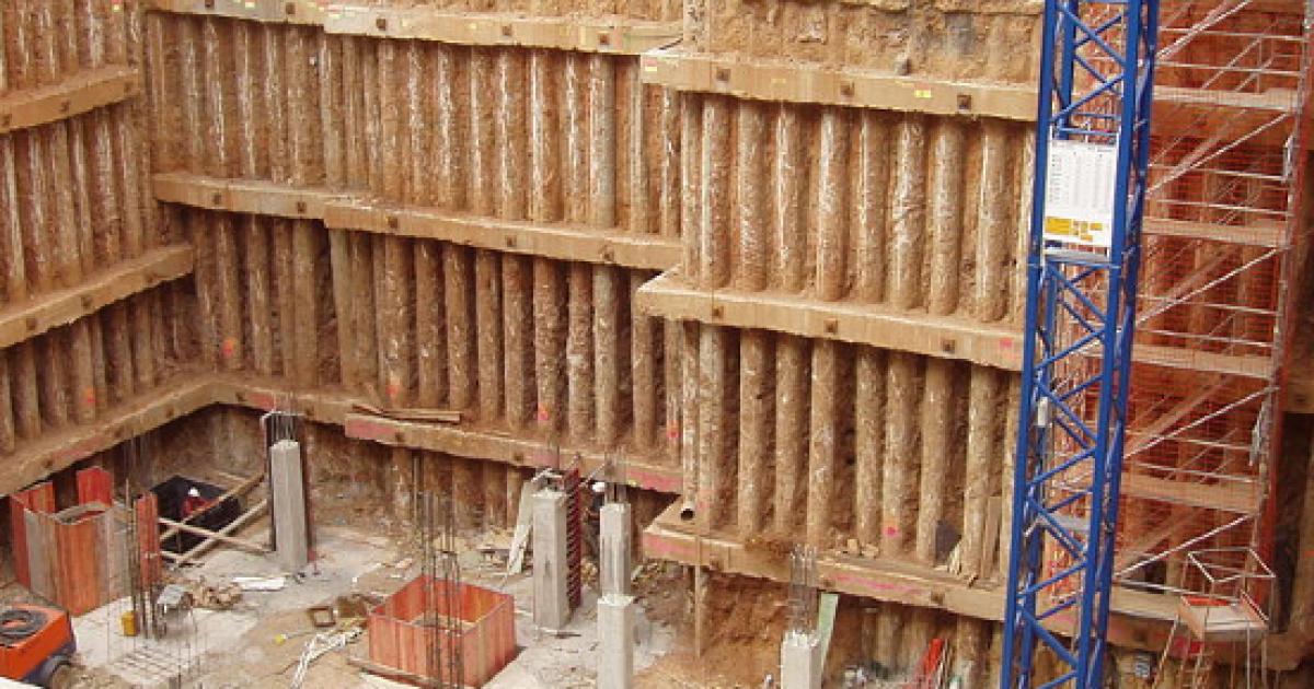 pilotes Muro de contencion, Cimentacion, Arquitectura pilotes Muro de contencion, Cimentacion, Arquitectura