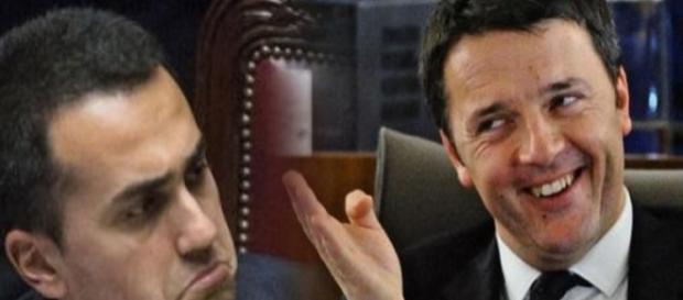 Luigi Di Maio e il leader del Pd Matteo Renzi Luigi Di Maio e il leader del Pd Matteo Renzi