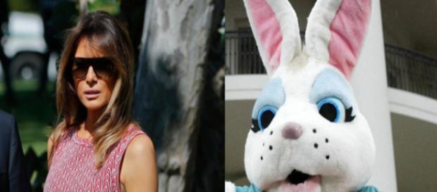 Melania Trump, Easter Bunny, via Twitter Melania Trump, Easter Bunny, via Twitter