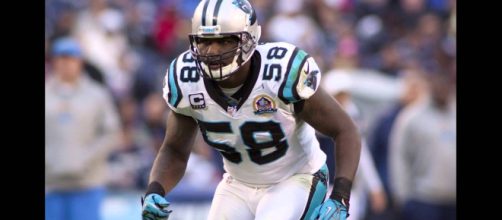 Thomas Davis will miss the first four games of the 2018 season. [Image source: Charlotte Vibe/YouTube]