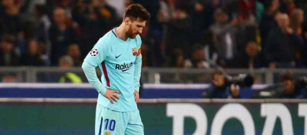 Leo Messi era a imagem do desalento no final do encontro Leo Messi era a imagem do desalento no final do encontro