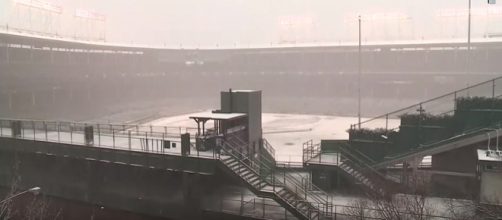 Wrigley Field in snowy conditions - [Image - TODAY’S TMJ4 / YouTube screencap]
