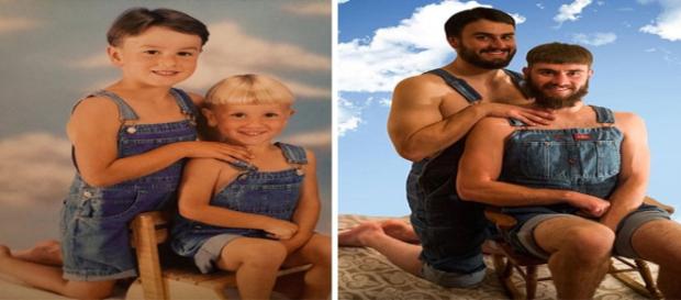 Irmãos que recriaram suas fotos do passado Irmãos que recriaram suas fotos do passado