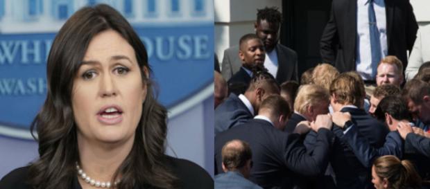 Sarah Huckabee Sanders, Alabama football, via Twitter Sarah Huckabee Sanders, Alabama football, via Twitter