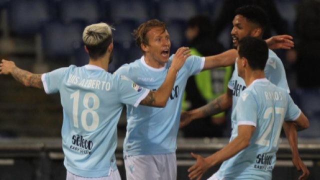 L'esultanza degli uomini di Inzaghi dopo la vittoria dell'andata - fonte: eurosport.com