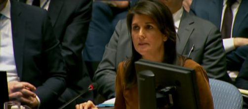 Nikki Haley addresses the UN on Syrian atrocities [Image via Fox News / YouTube Screencap]