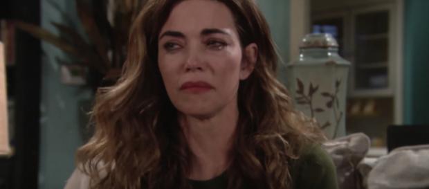 Victoria Newman opens up to loved ones about JT's treatment - Image via YouTube screenshot Victoria Newman opens up to loved ones about JT's treatment - Image via YouTube screenshot