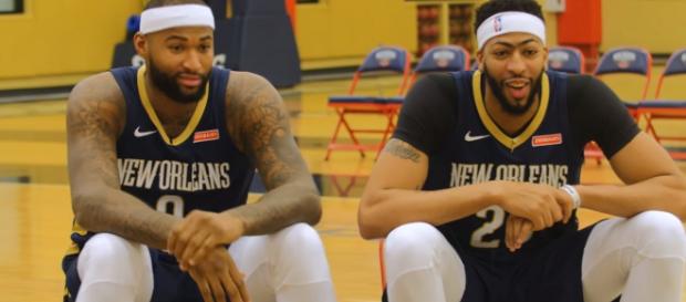 New Orleans Pelicans' star big men DeMarcus Cousins and Anthony Davis: (Image Credit: SLAM via YouTube screencap) New Orleans Pelicans' star big men DeMarcus Cousins and Anthony Davis: (Image Credit: SLAM via YouTube screencap)