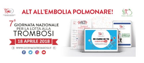 18 aprile 2018: 7ª giornata nazionale per la lotta alla trombosi