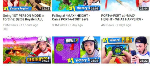 La página del YouTuber "Ali-A". La página del YouTuber "Ali-A".